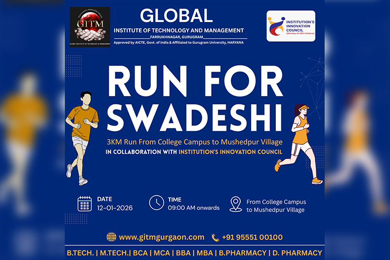 National Youth Day 2026: GITM Gurugram Organizes “Run for Swadeshi” to Promote Self-Reliant India