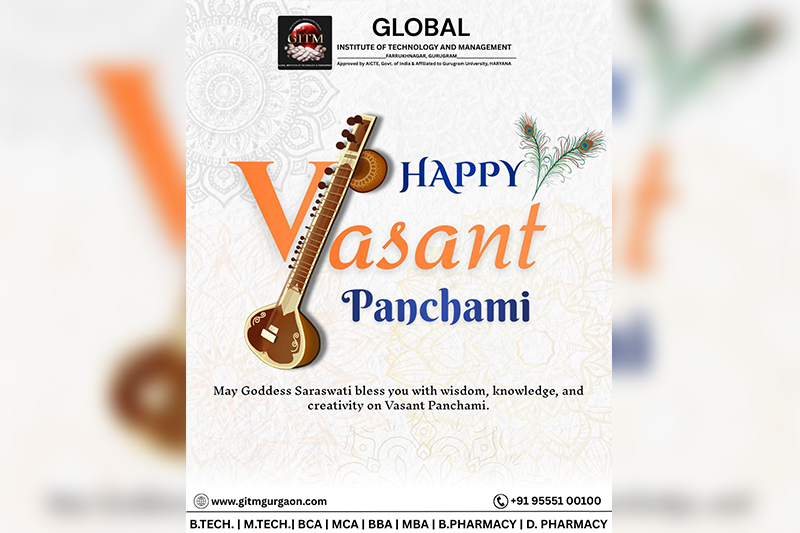 Celebrating Vasant Panchami at Global Institute of Technology and Management, Gurugram