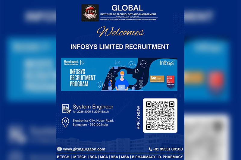 Infosys Limited Recruitment at Global Institute of Technology and Management (GITM)