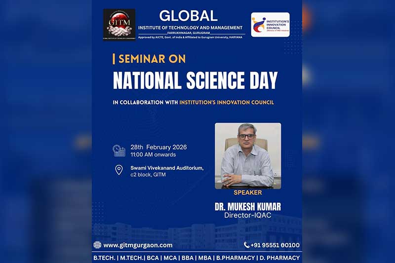 National Science Day Seminar at GITM: Celebrating Innovation and Scientific Temper- on 28th February 2026