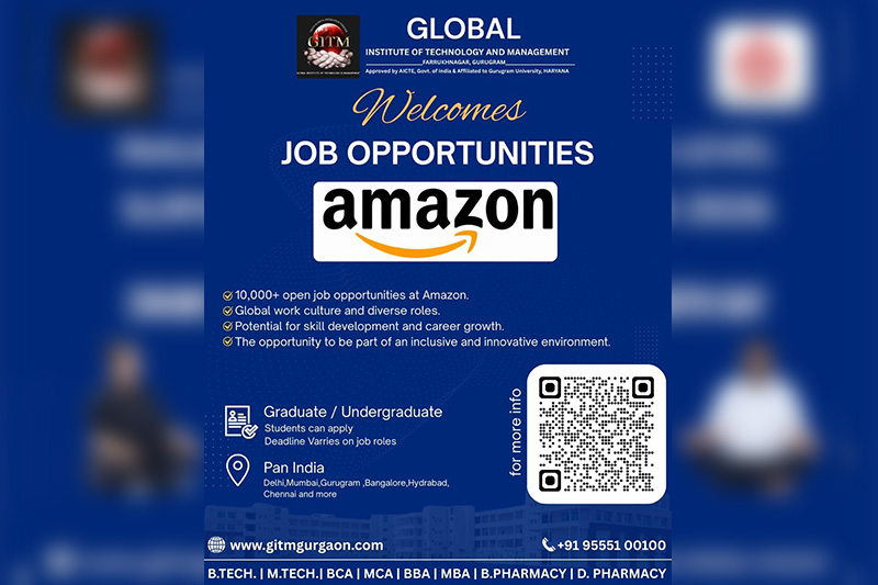 Amazon Placement Opportunities at Global Institute of Technology and Management (GITM)