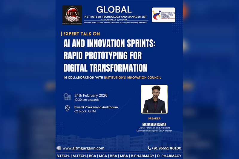 Expert Talk on AI and Innovation Sprints at GITM: Driving Digital Transformation- 24th February 2026